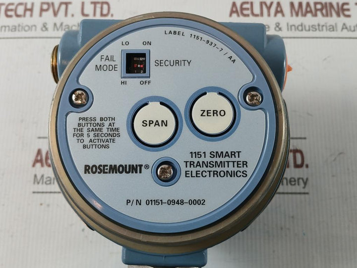 1151 Dp3S22B1L4 Pressure Transmitter Rosemount