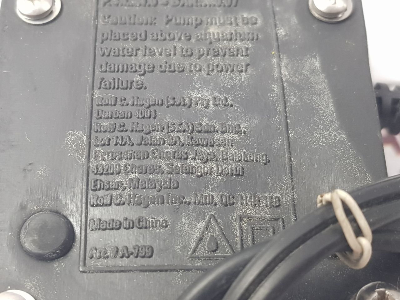 Lot Of 5X Hagen Elite 799 Aquarium Air Pump 220 Volts 50Hz/ 2.0 Watts