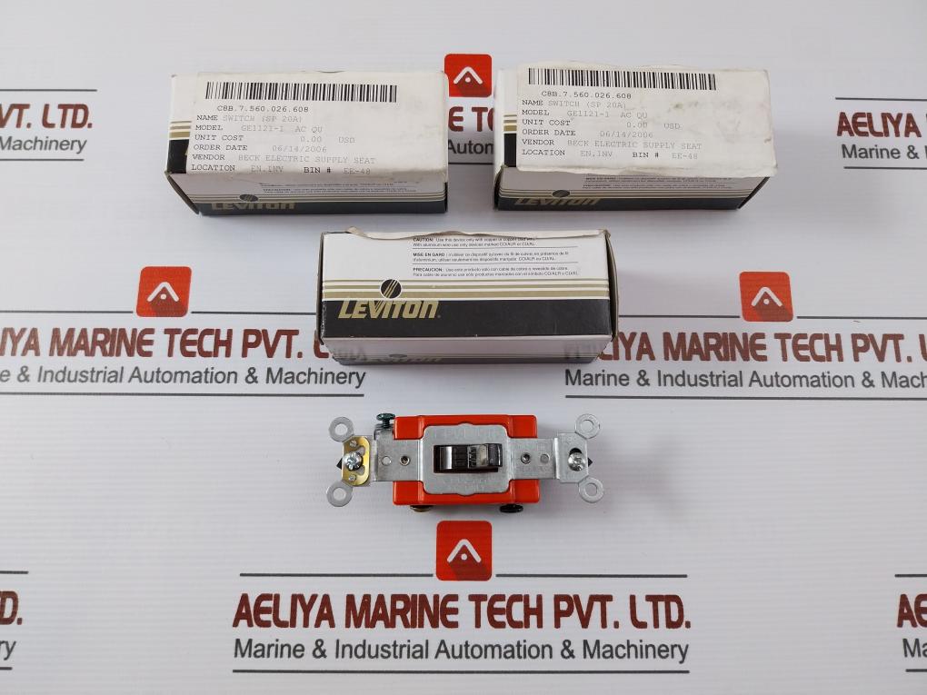 1222-2 Toggle Single-pole Ac Quiet Switch 120V-277Vac 20A