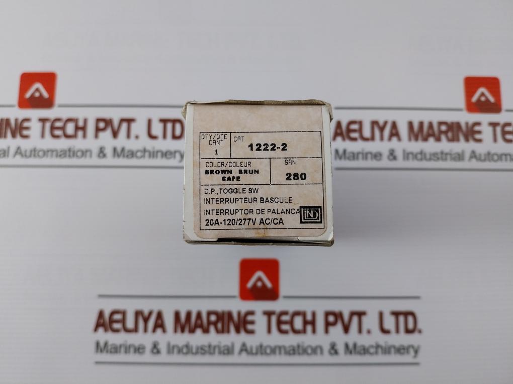 1222-2 Toggle Single-pole Ac Quiet Switch 120V-277Vac 20A