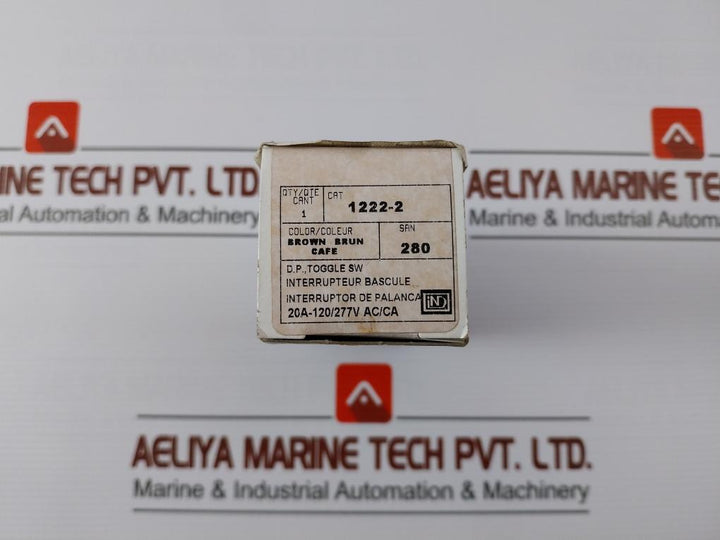 1222-2 Toggle Single-pole Ac Quiet Switch 120V-277Vac 20A