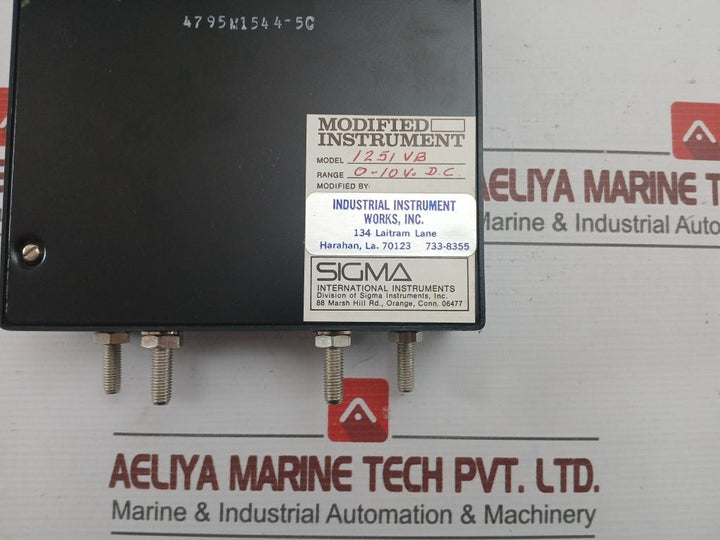 Sigma Dual Panel Meter Part No: 1251Vb, 0-10V.D.C.