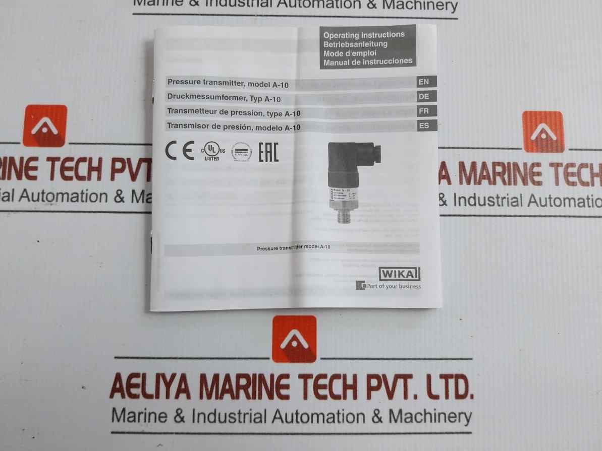 12810240 Pressure Transmitter 8…30 V Dc / 25 Ma A-10 Wika