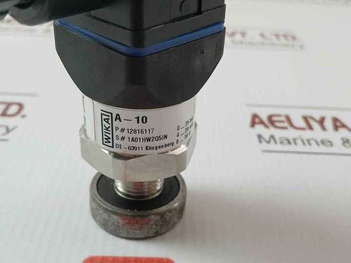 12816117 Pressure Sensor Transmitter Power Supply 8…30 V ---/25 Ma Wika