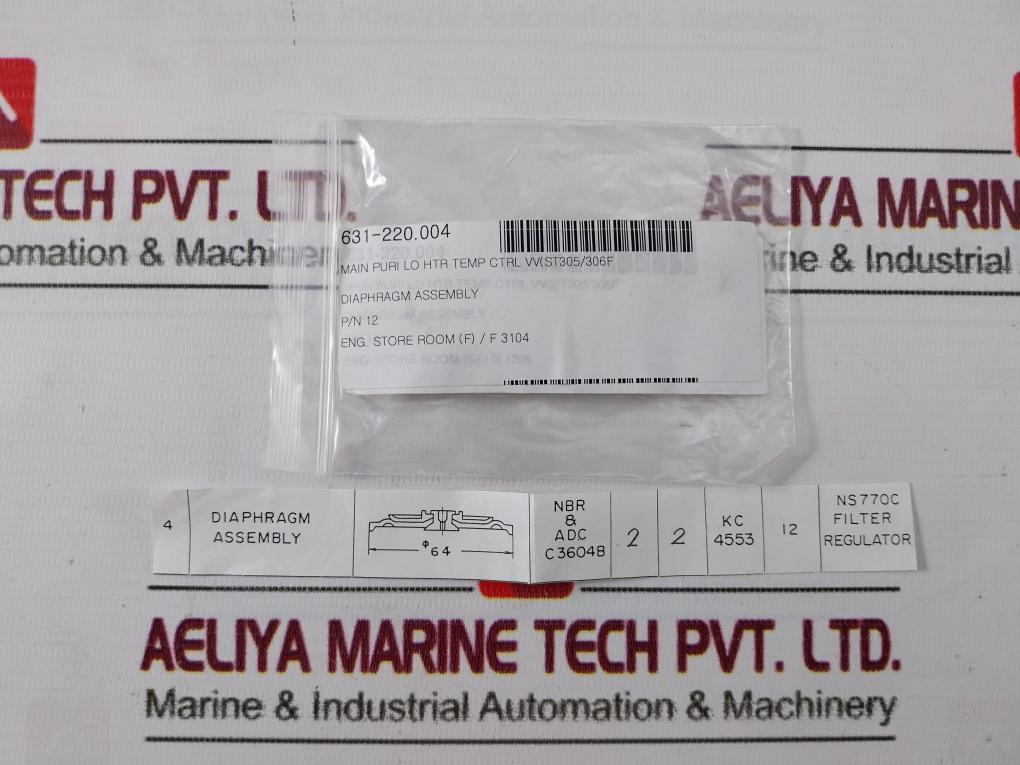 12 Diaphragm Assembly For Pilotrelay Rubber &amp; Cloth Kit 631-220.003