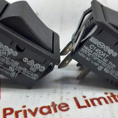 Lot Of 2X Ove C1450At Black Plastic On Off Rocker Switch