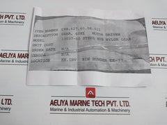 13037-60 Steel Hub Nylon Gear