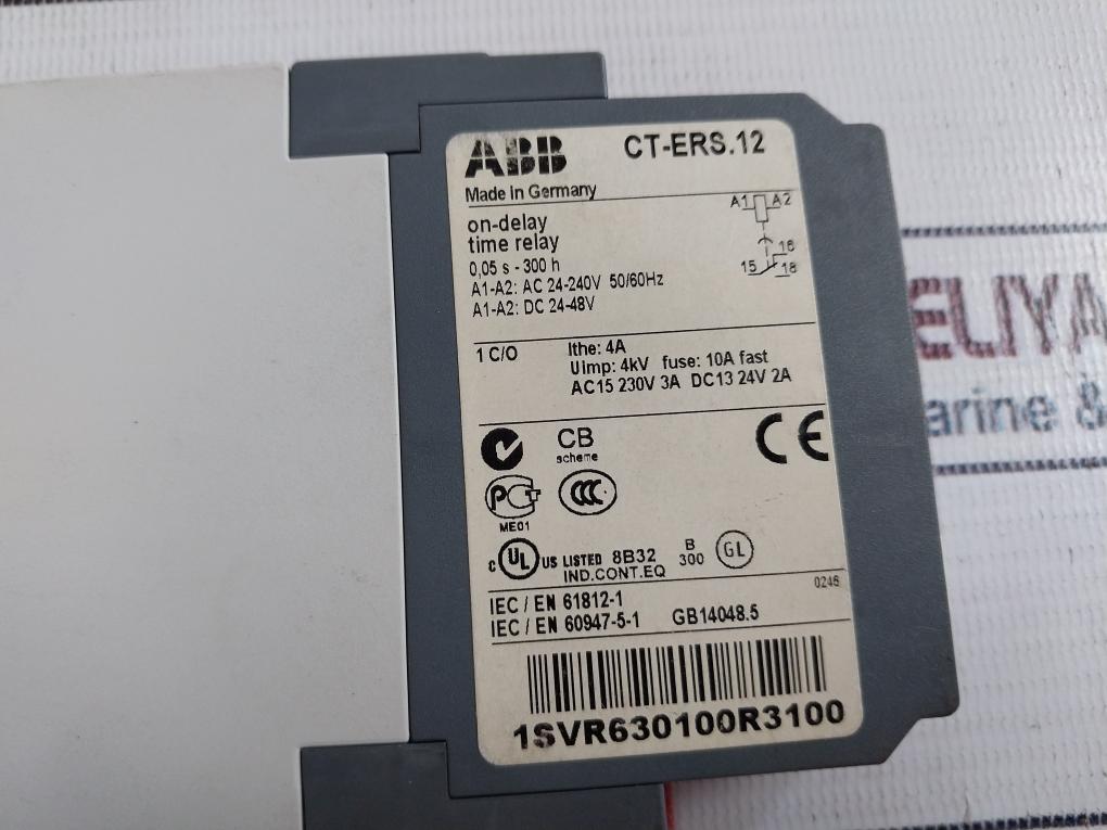 Abb Ct-ers.12 On-delay Time Relay Ac 24-240V 50/60Hz