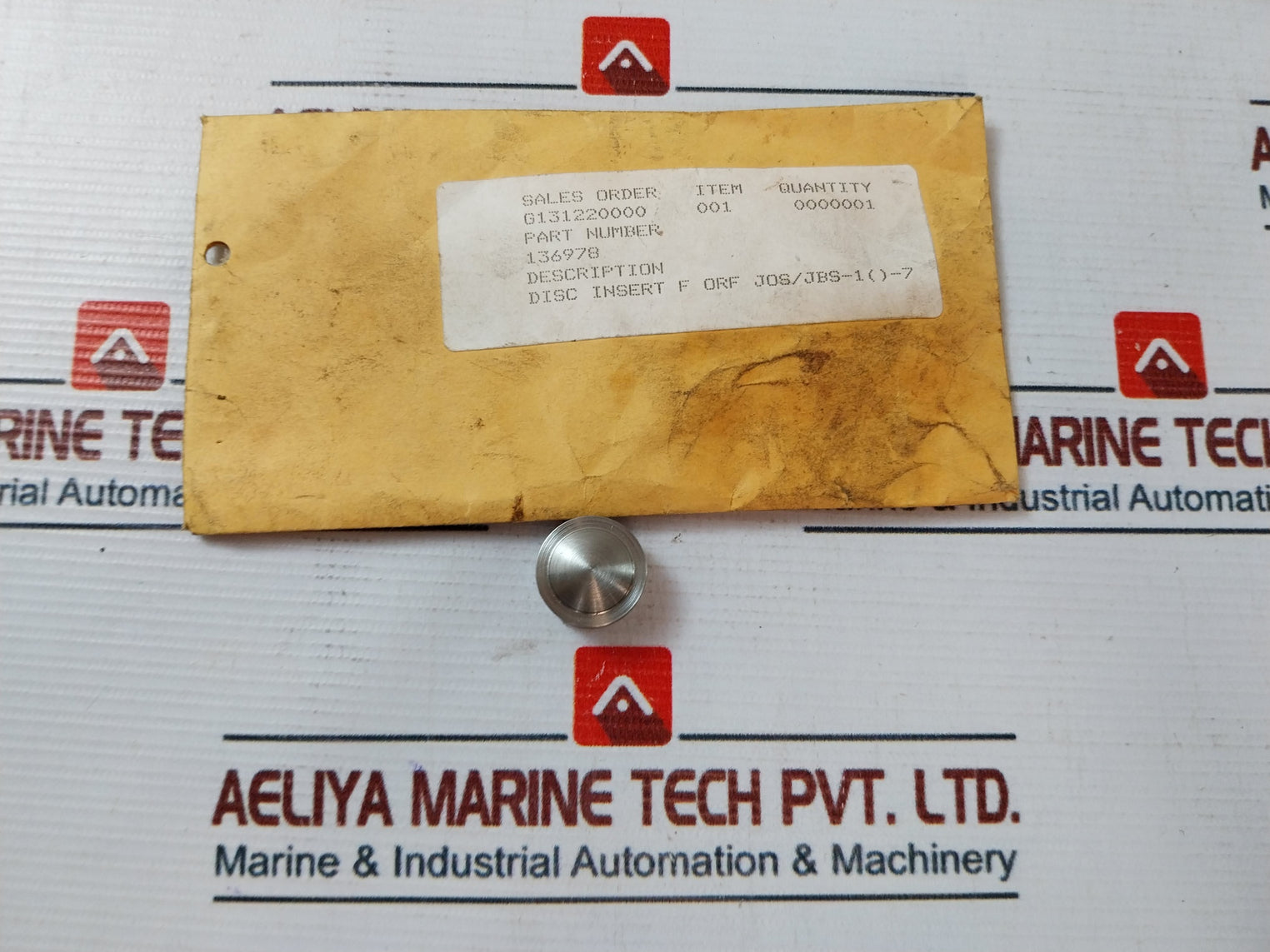 136978 Disc Insert Blank Flange