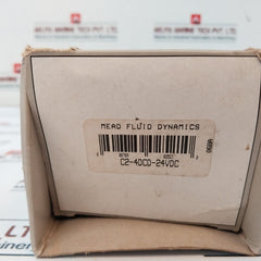 Mead Fluid Dynamics C2-4Dcd Block And Solenoid Valve 24Vdc 6.5W