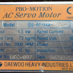 DAEWOO DS RT15XA 500 AC SERVO MOTOR