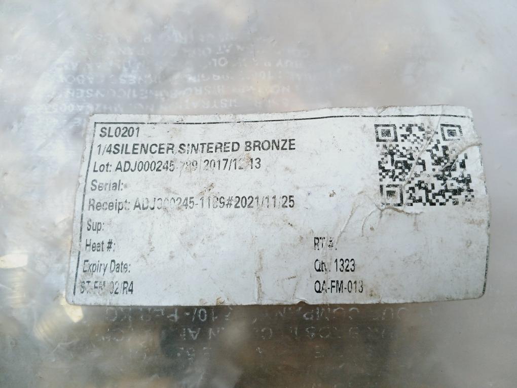 Lot of 50x 1/4 Inch Silencer Sintered Bronze (SL0201)