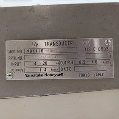 Yamatake-honeywell N0x110-ow-7 I/p Transducer Air Regulator 4-20ma