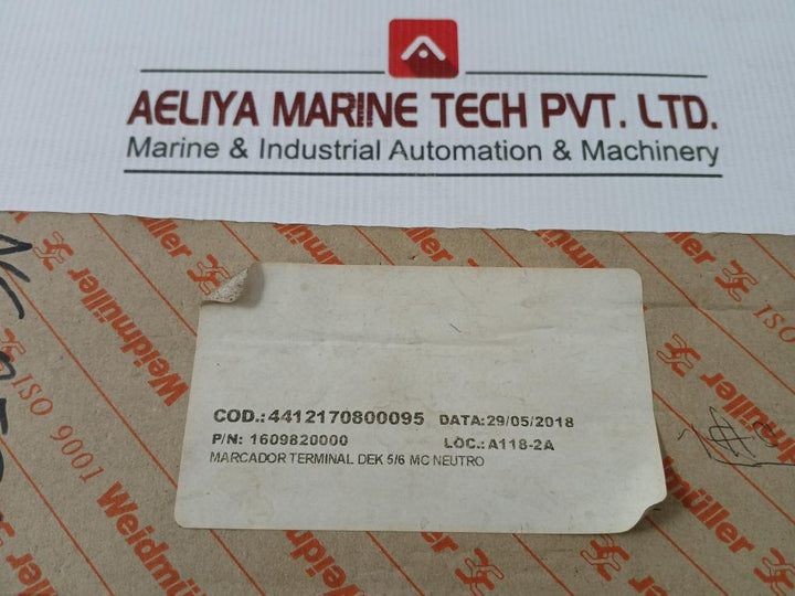 1609820000 Terminal Block Marker Weidmuller