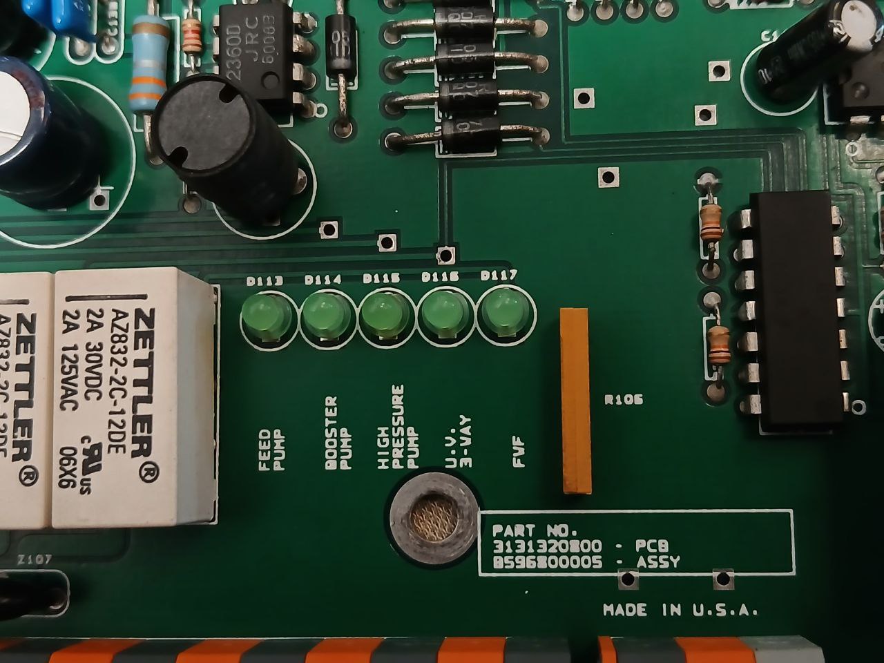 Sea Recovery 8596800005 R.O.System Controller Pcb 3131320800-pcb 12V Dc Rev C