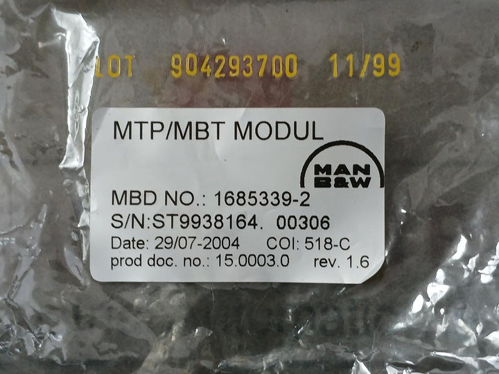 1685339-2 Mtp/Mbt Module Man B&W