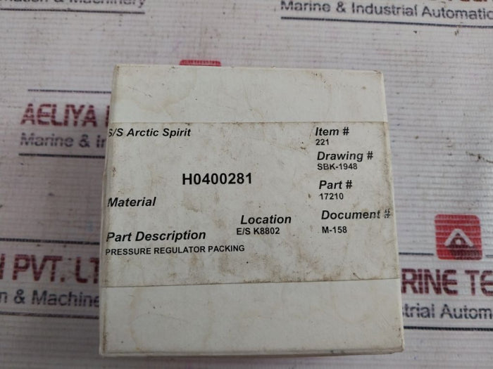 17210-7 Pressure Regulator Packing 17210