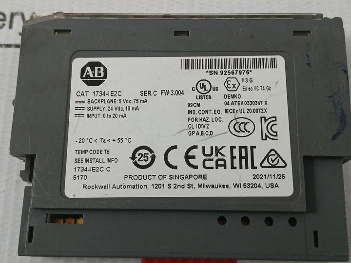 1734-Ie2c-Analog-Input-Module-24-Vdc-10-Ma-Brand-Allen-Bradley-7