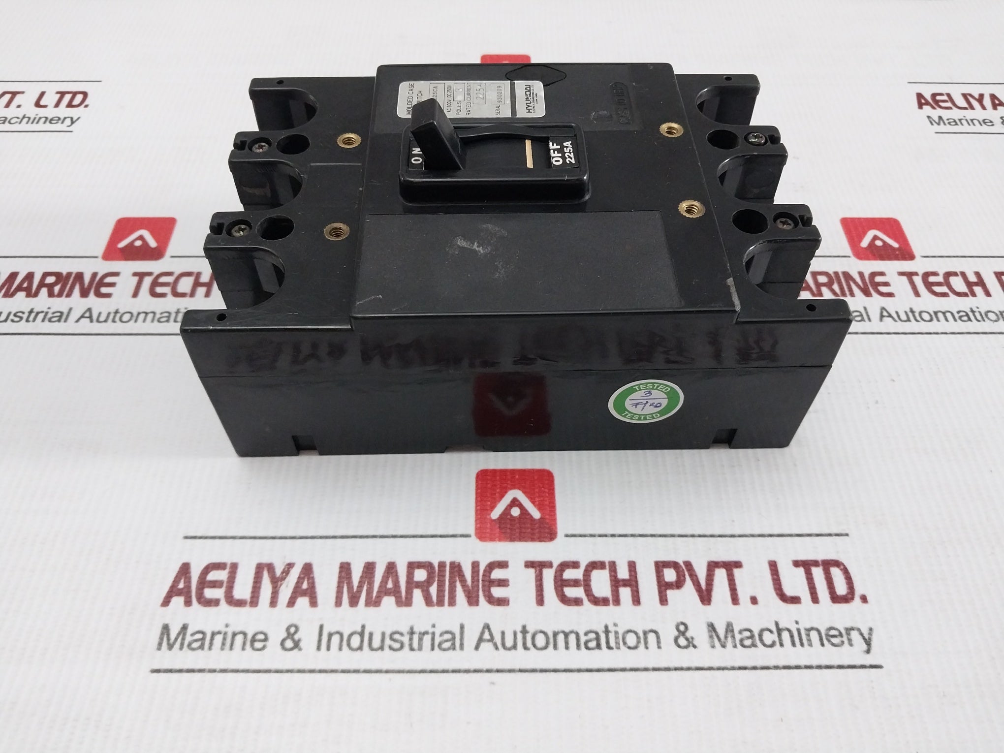 Hyundai 3 Pole Molded Case Switch Ac600V 225A Partno. Hsd-225Ca