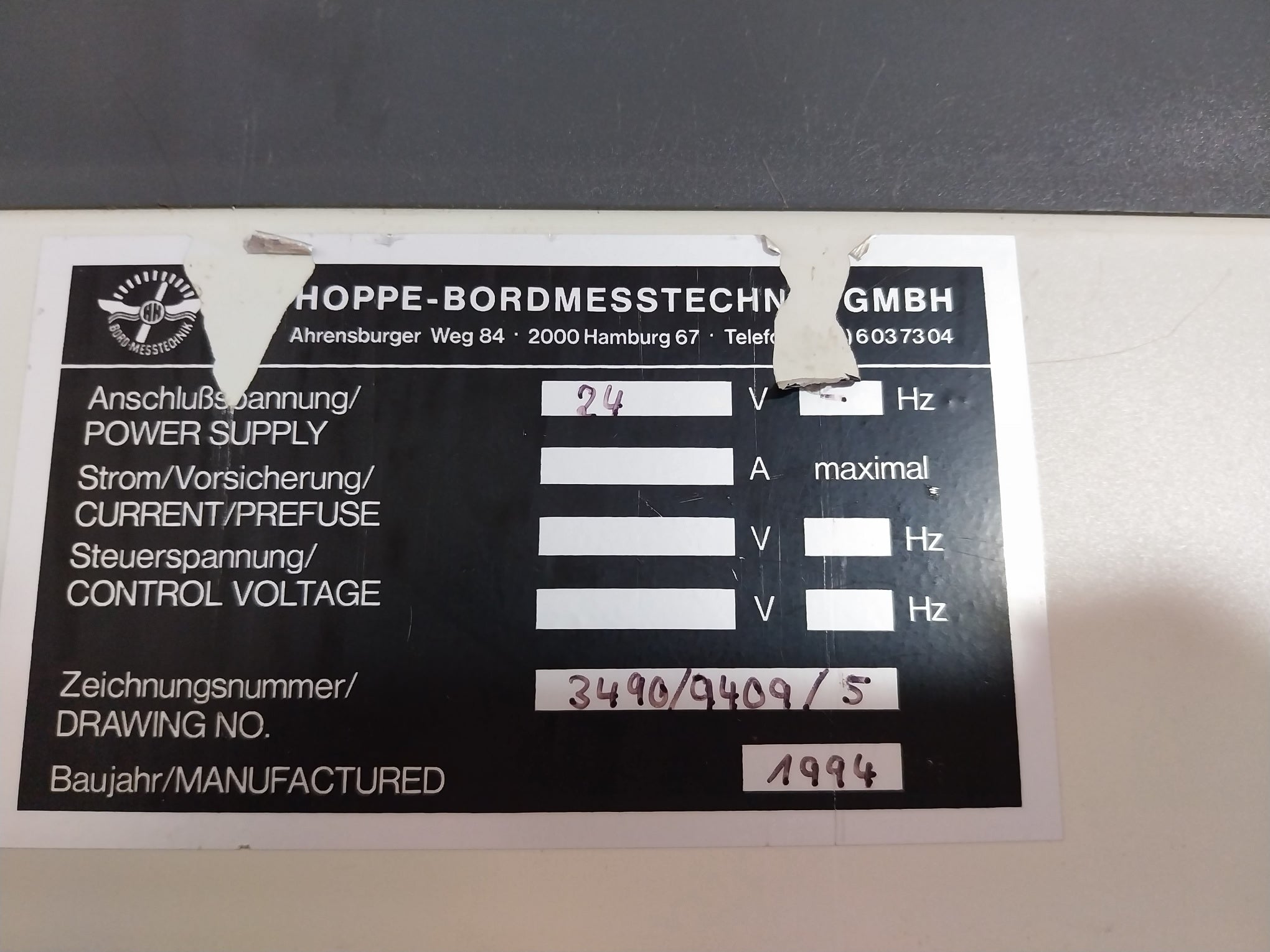 Hoppe-bordmesstechnik 3490/9409/5 Emergency Fire Pump 24V