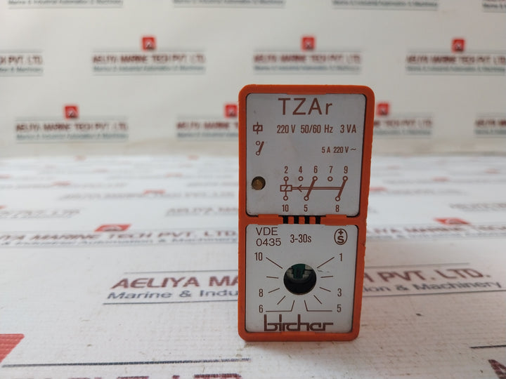 Bircher Tzar Time Delay Relay 220V 50/60Hz