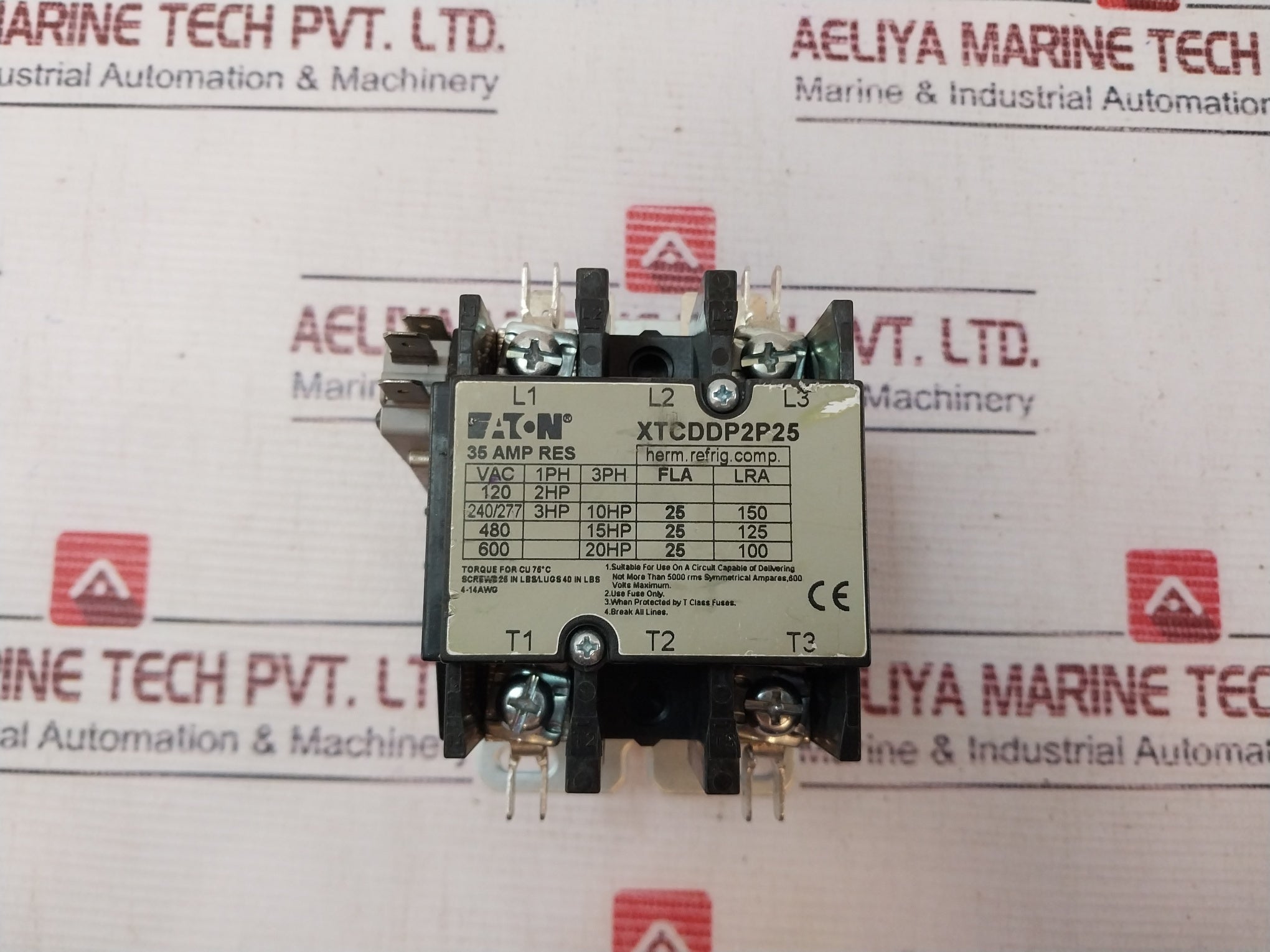 Eaton Xtcddp2P25 Contactor 380V-50/60Hz