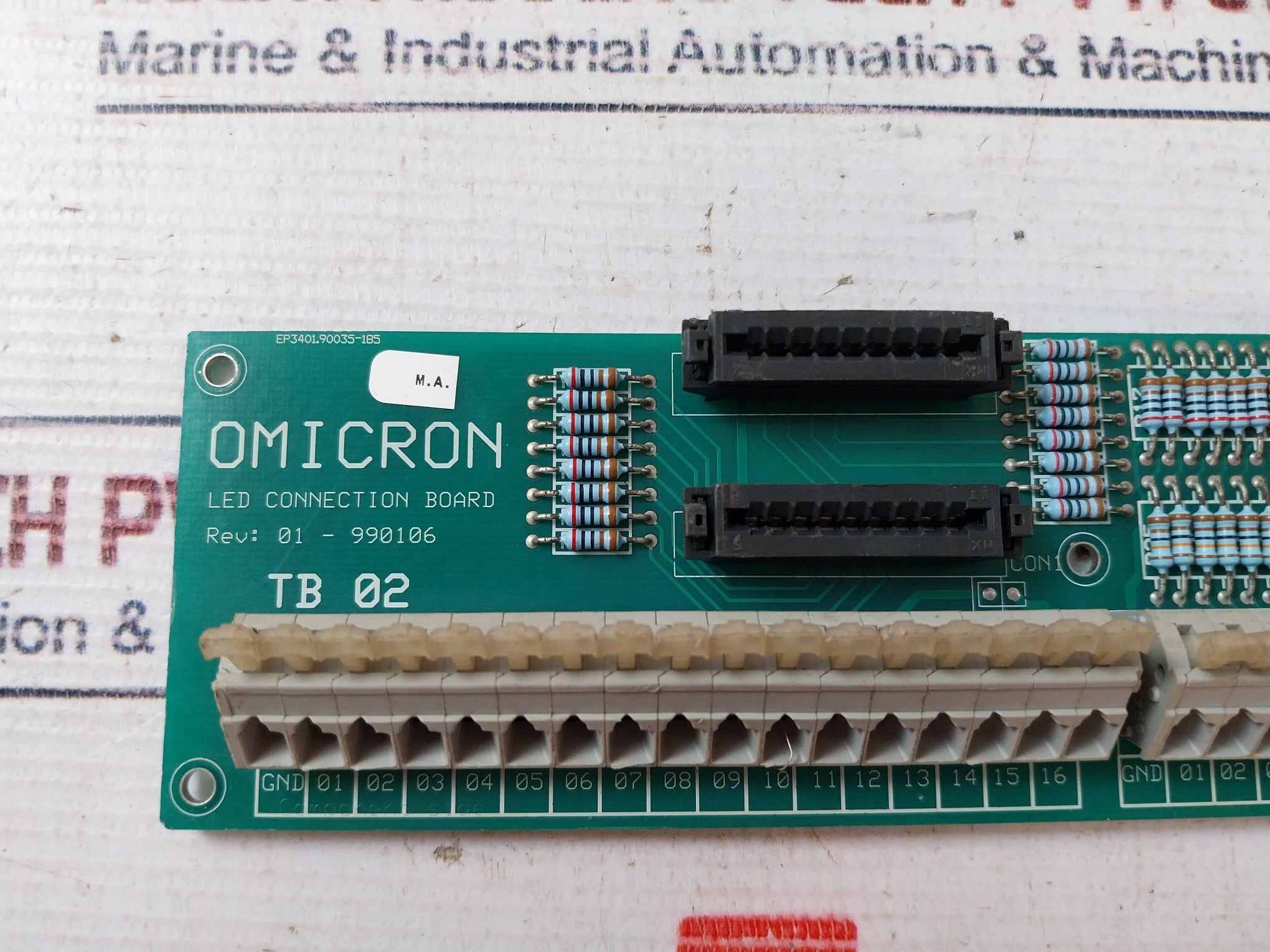 Omicron Tb 02 Kretskort Led Connection Pcb Module Rev: 01-990106 Ep3401.90035-185
