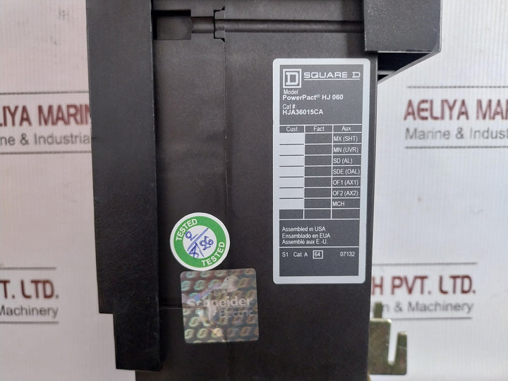 Hj060 3-pole Circuit Breaker Hja36015Ca 750V 15A Square D