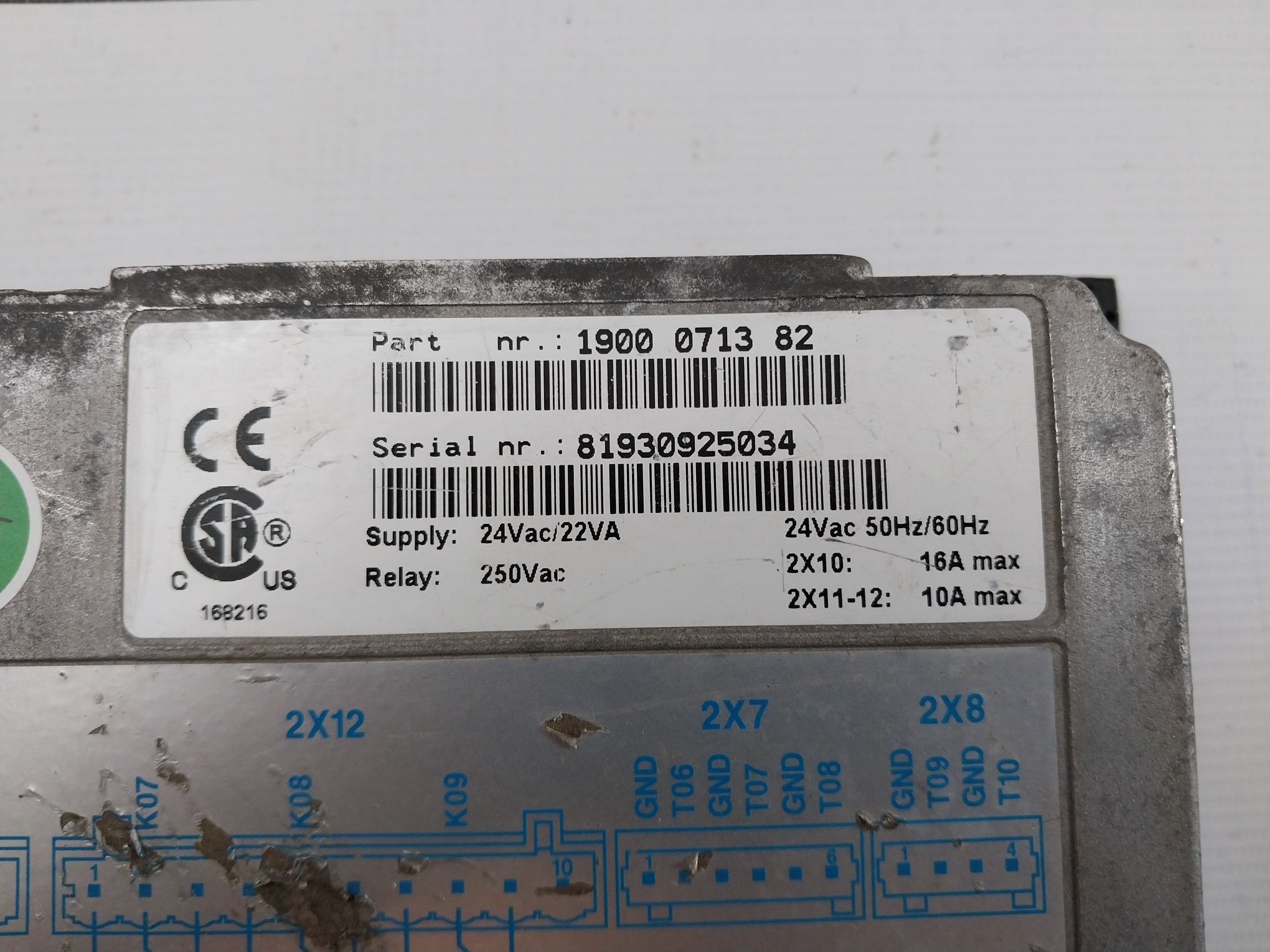 1900 0713 82 Atlas Copco 50/60Hz Compressor Control Panel 250Vac