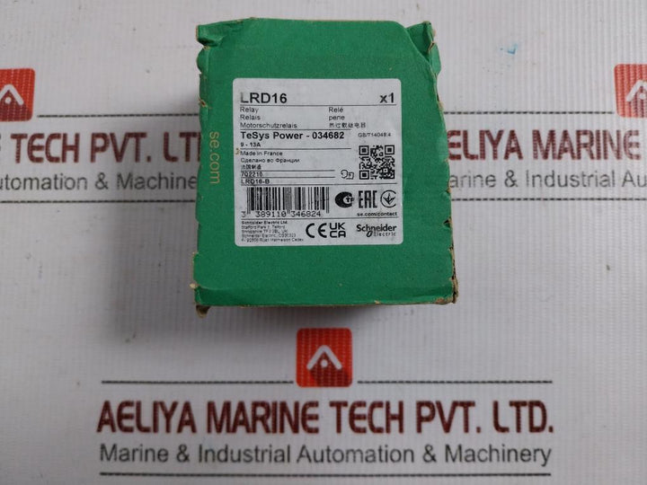 Thermal Overload Relay 600 Vac 50/60Hz 10A Schneider Electric Lrd16