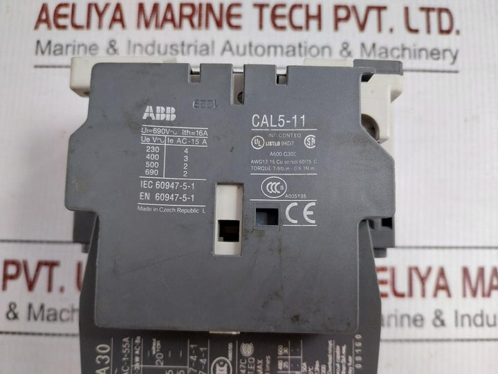 A30-30-10 Abb 50/60Hz 600 Vac 50A Power Contactor