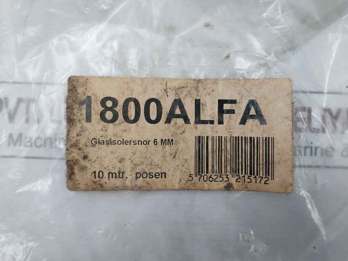 1800Alfa Glass Insulation Cord 6 Mm 10 Meter