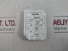1907 9271 Thyristor T400A 1K8V 400A 1.74V 1800V 10.5Ma 66 Ma 1.55V 1000 V/U S