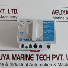 Schupa/Parmley Graham Sen 254 25Amp 4 Pole Earth Leakage Circuit