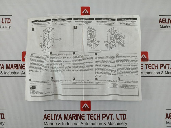 1Sda013866R1 Auxiliary Contacts With Connector Abb