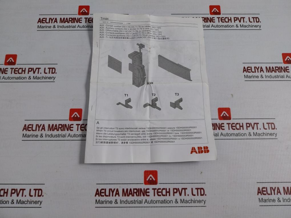 1Sda051369R1 Changeover Auxiliary Contact F/ Mccb 250Vac/Dc Abb