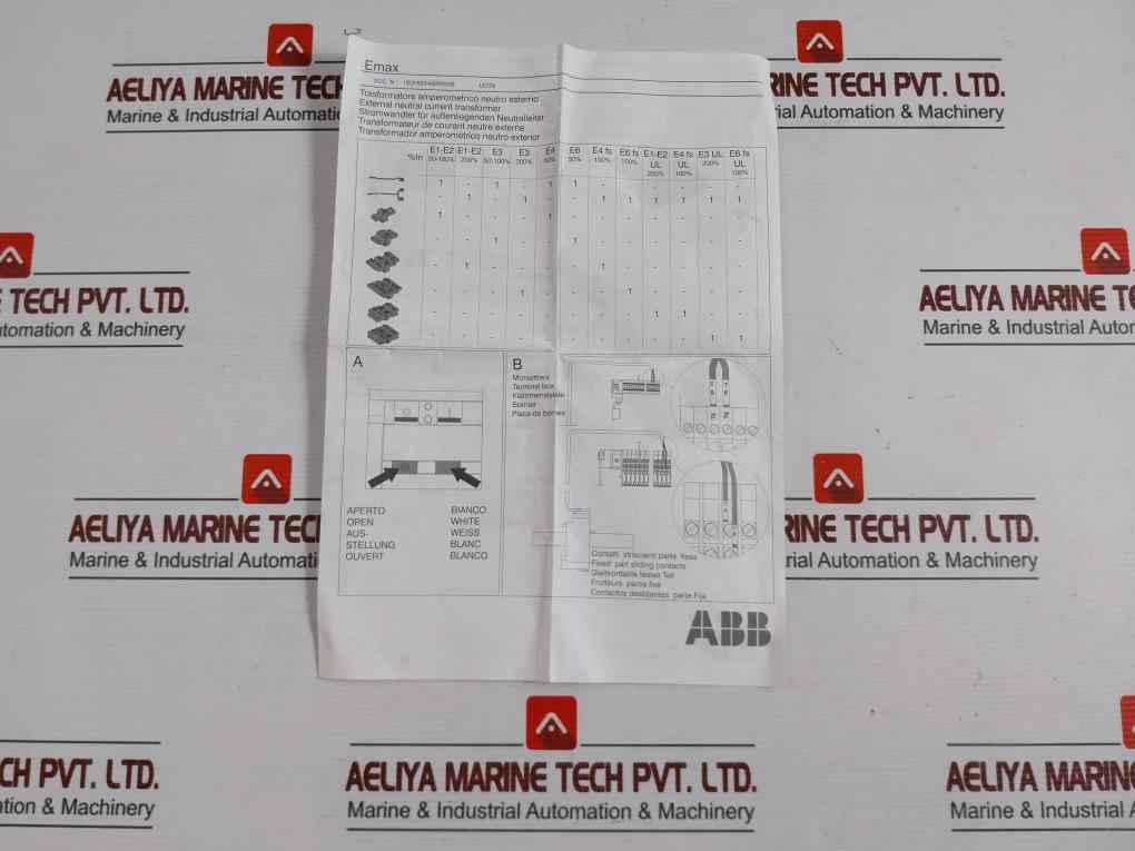 1Sdh000460R0506 Abb External Neutral Current Transformer