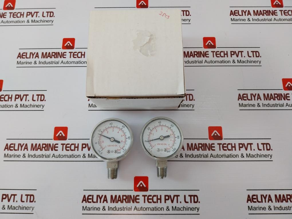 -1 To 7 Bar / -14.5 To 100 Psi Pressure Measurement Analog Meter