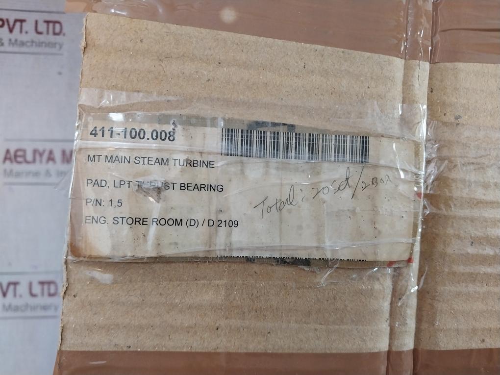 1,5 Pad, Lpt Thrust Bearing Set 411-100.008 3-3 29.90 3-0 29.55 ( 1 Set = 10 Pcs )