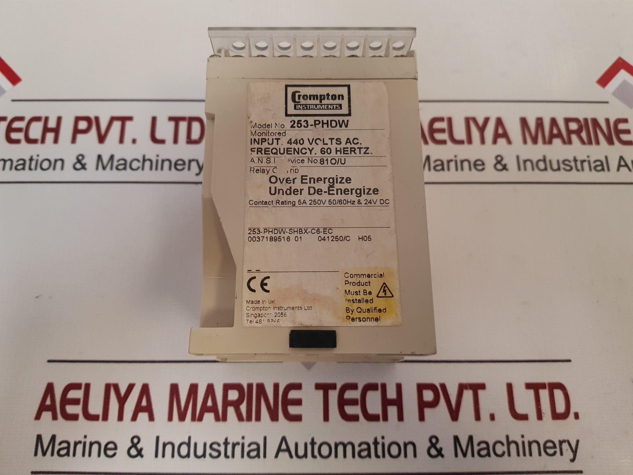 Crompton 253-phdw Protector Trip Relay 440V Ac 60Hz