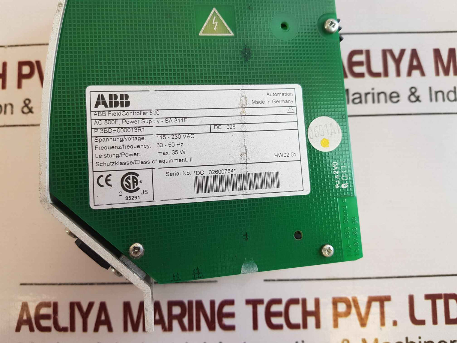 ABB 3BDH000013R1 Power Supply Module AC 800F 60-50HZ HW02.01 2V0