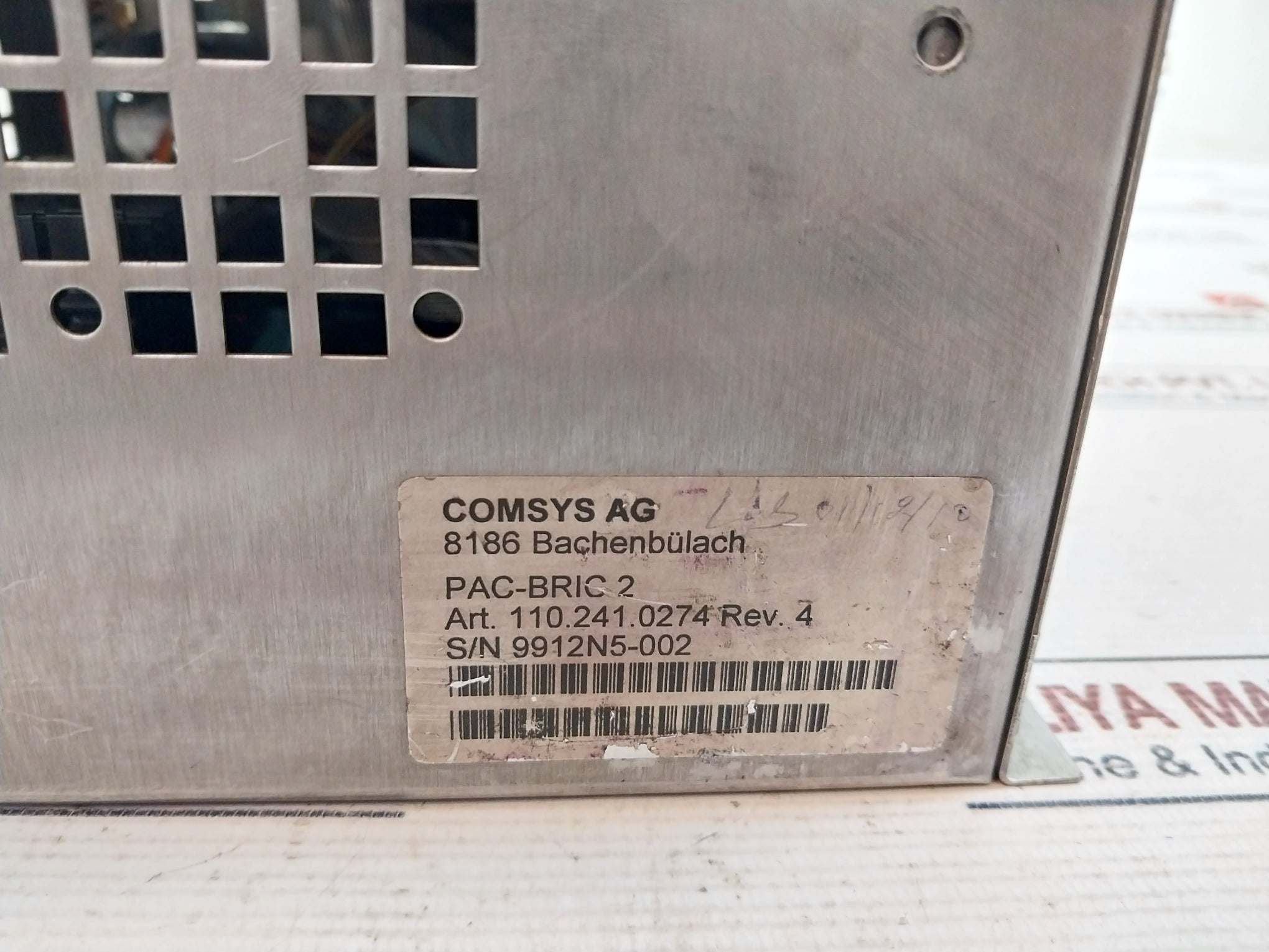 Comsys 110.241.0274 Industrial Computer Rev.4