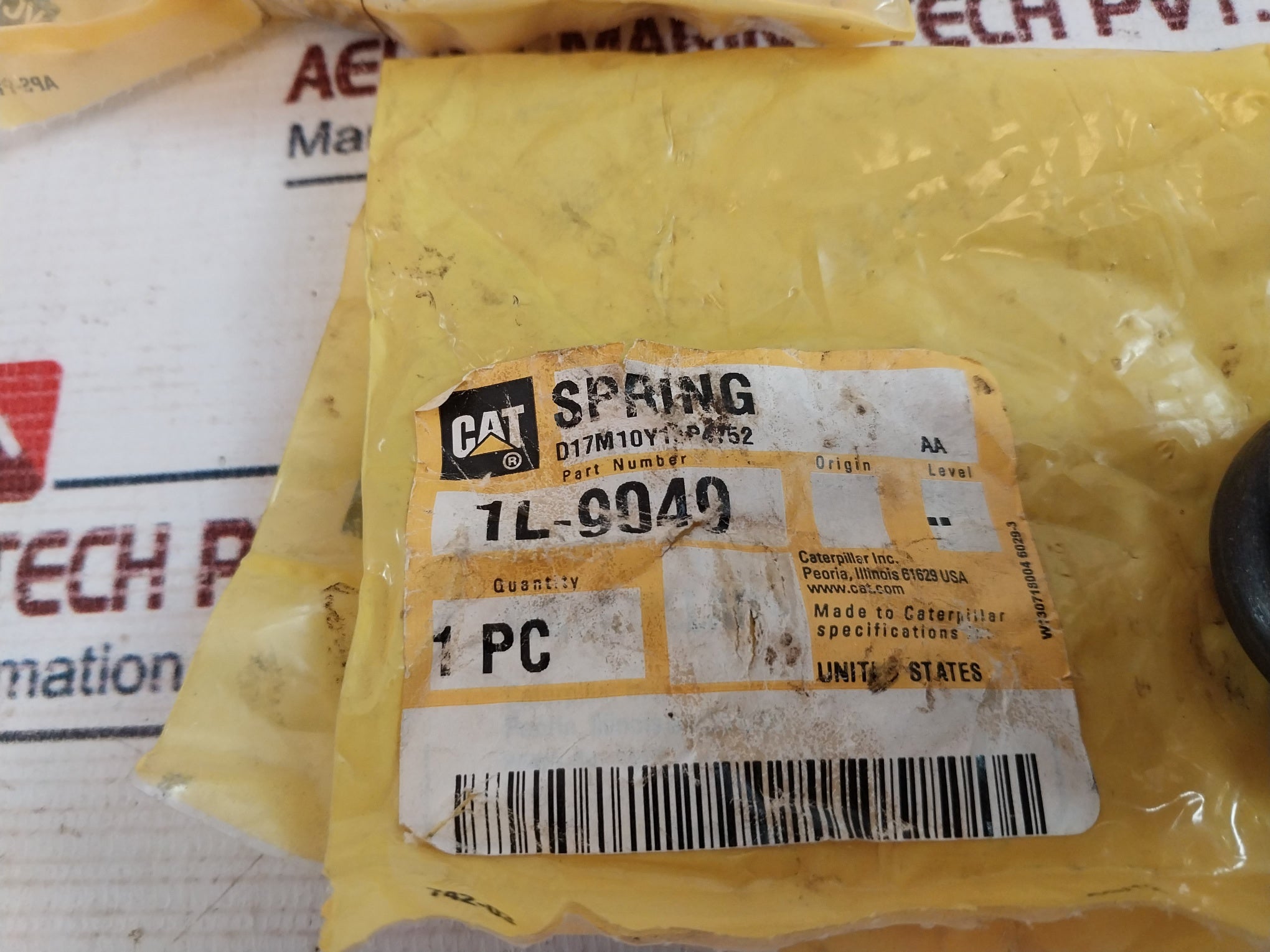 Lot Of 2X Caterpillar 1L-9040 Spring D17M10Y16P4752