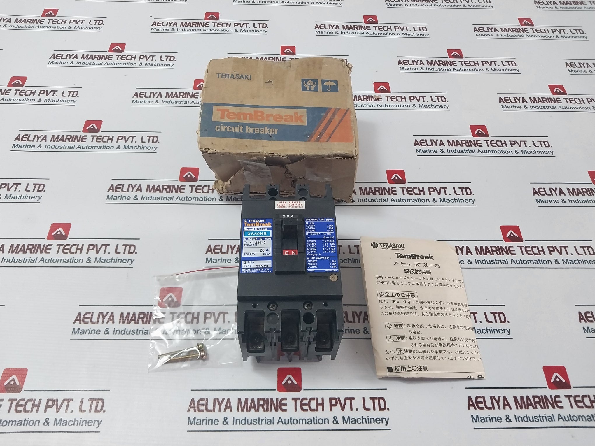 Terasaki Xs50Nb 3 Pole Circuit Breaker Ac660V 50-60Hz 20A