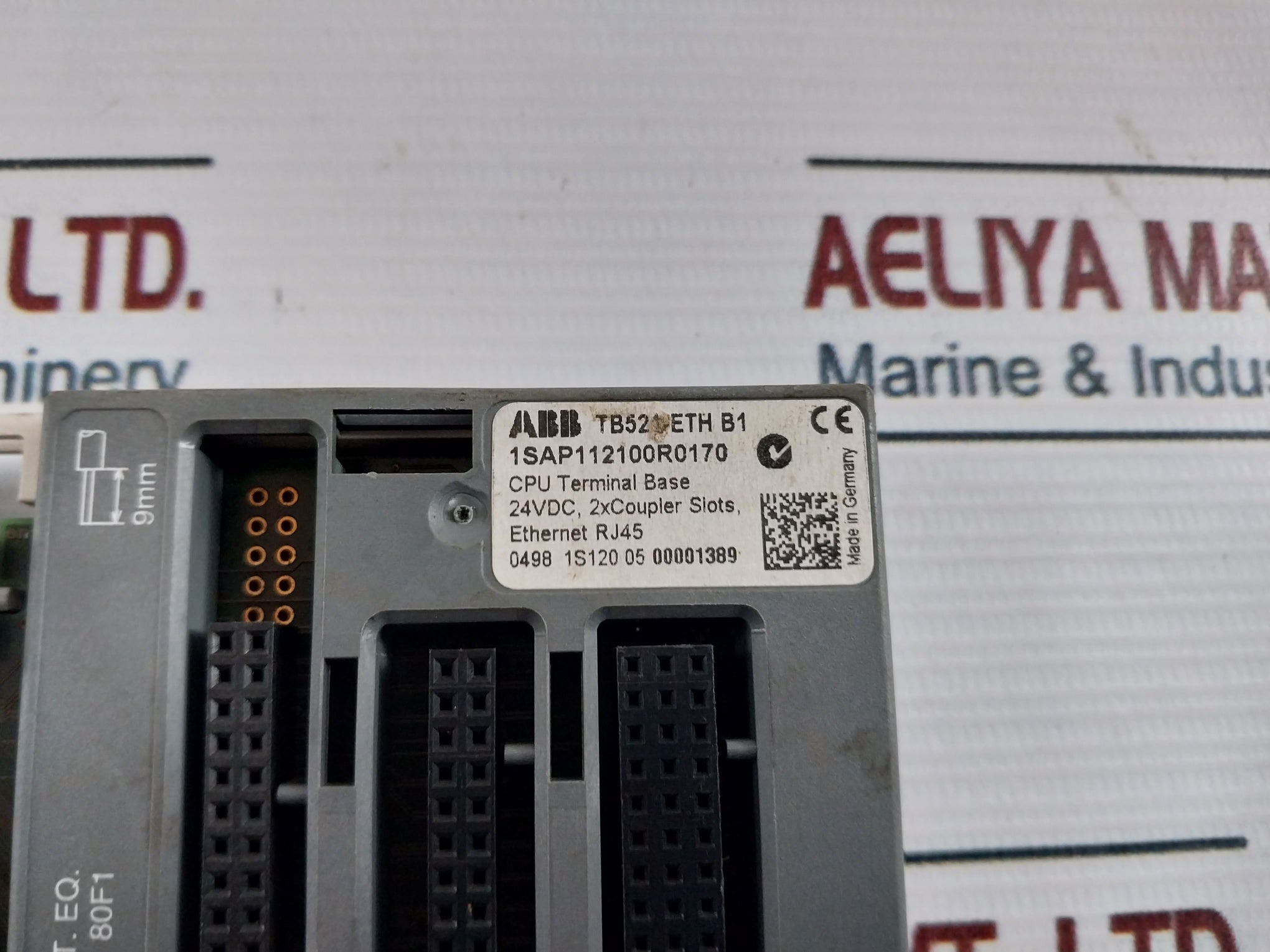 Abb 1Sap112100R0170 2Xcoupler Slots Cpu Terminal Base 24Vdc 94V-0