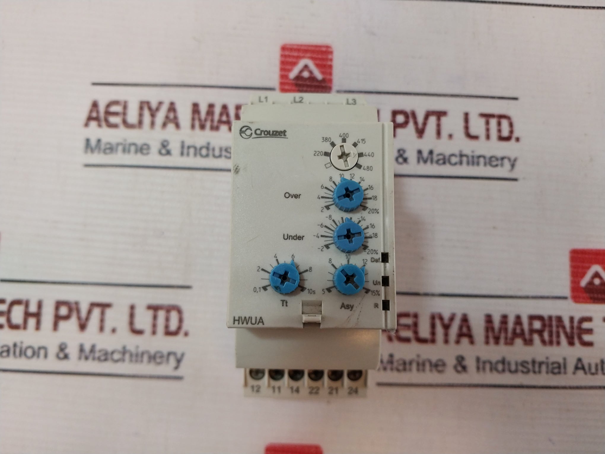 Crouzet 8487302 Voltage Monitoring Relay 3-Phase 480V AC 50/60hz