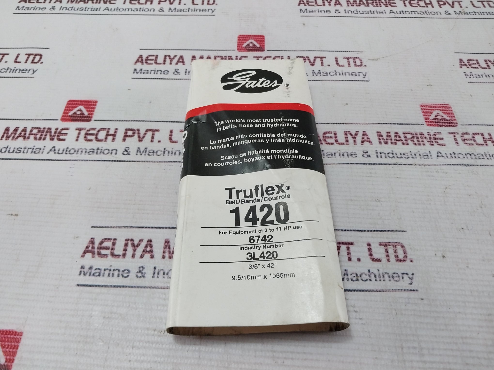Gates 1420 Truflex Fhp Low Horse-power V-belt 9.5/10Mm X 1065Mm