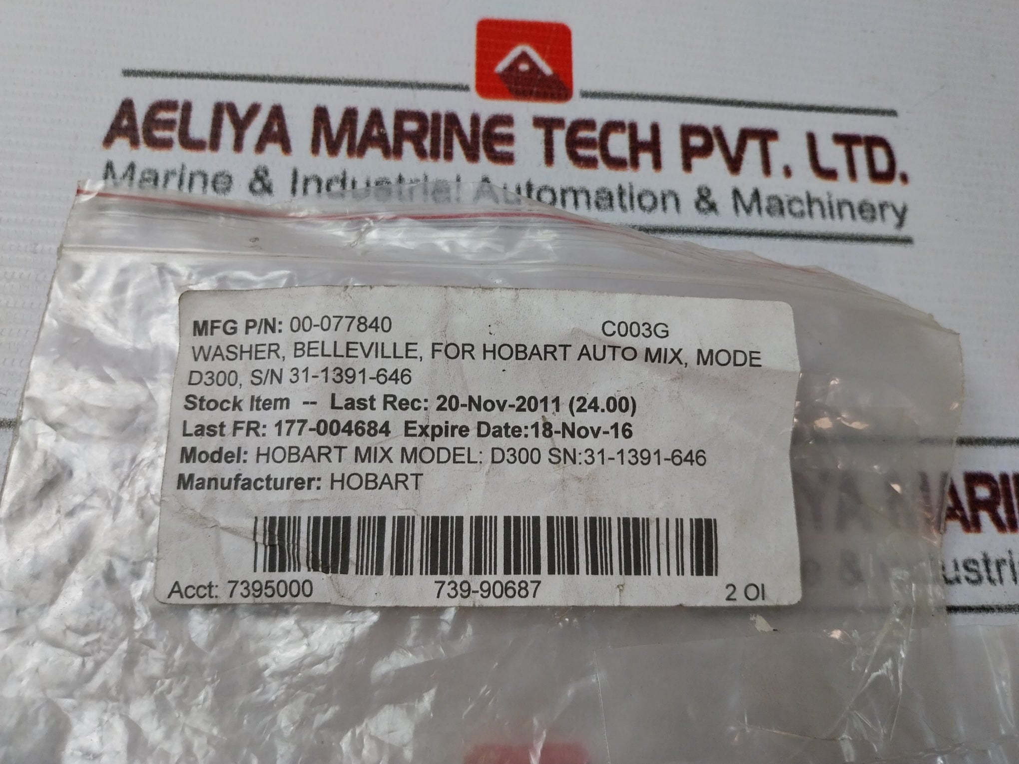 Lot of 10X Hobart 00-077840 Washer Belleville