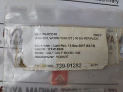Hobart 00-003310 Worn Thrust Fiberwasher (1 Pack = 6 Pcs)