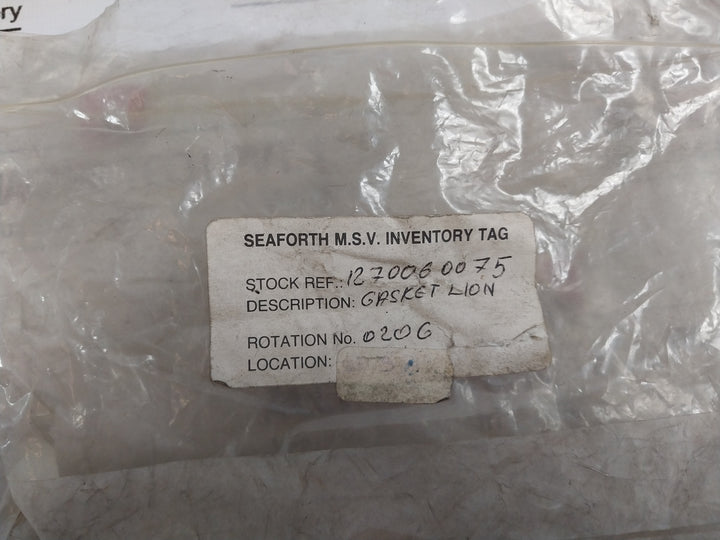 James Walker 1270060075 Oil Seal,Seaforth M.S.V. Inventory Tag,1270060075 Set